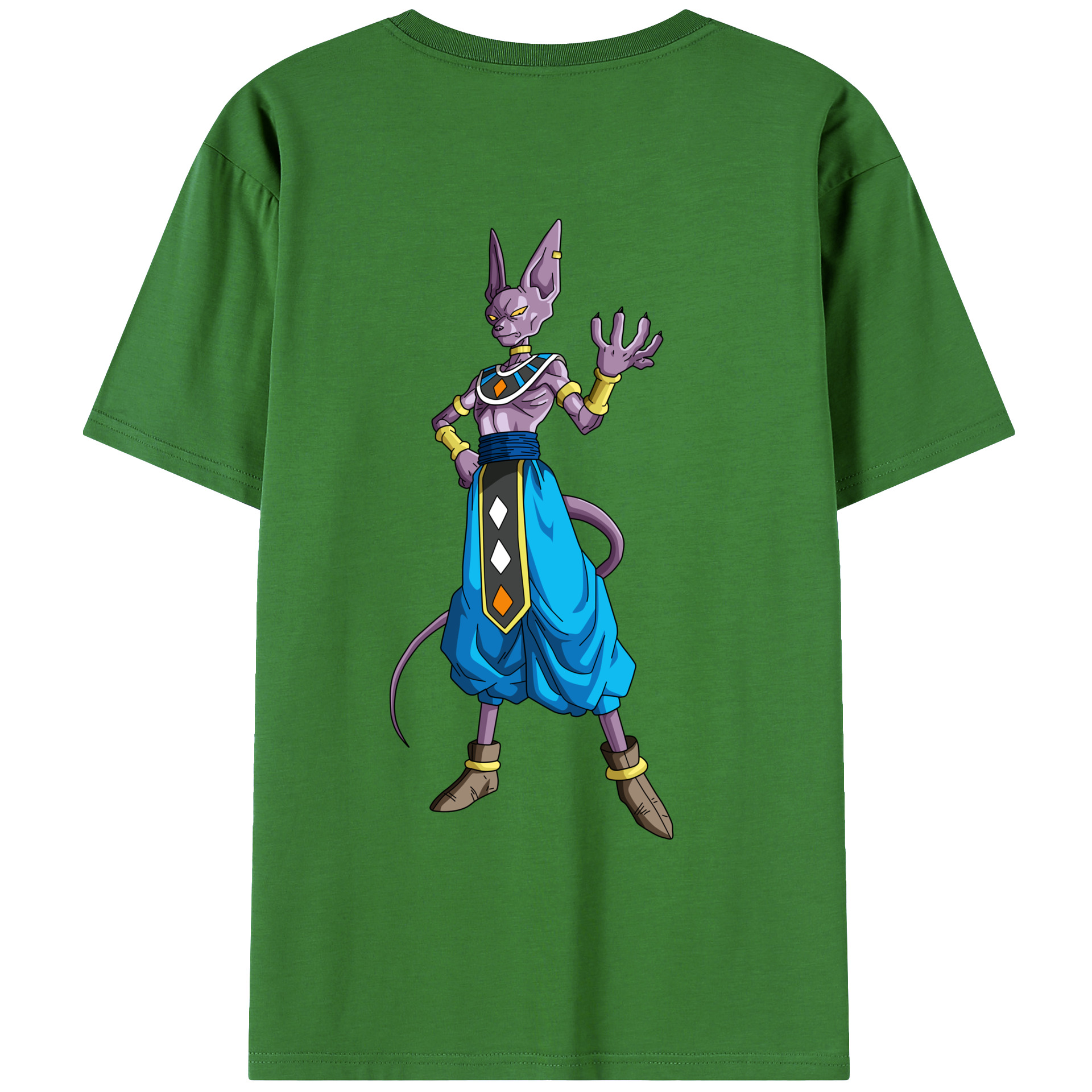 （画像用） ドラゴンボール ビルス 破壊神ビルス DRAGON BALL Beerus Birusu レディース半袖Tシャツ(バックプリント)